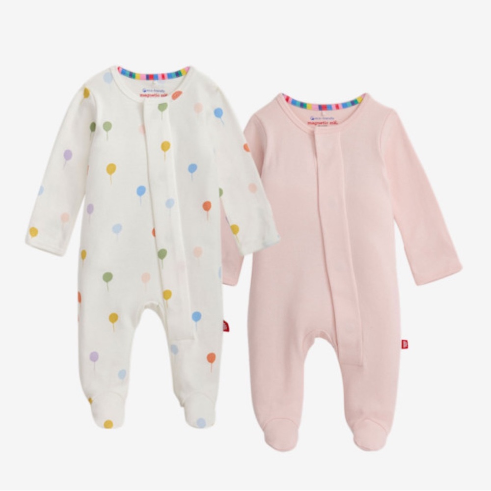 MAGNETIC ME newborn organic cotton footie onesie bundle